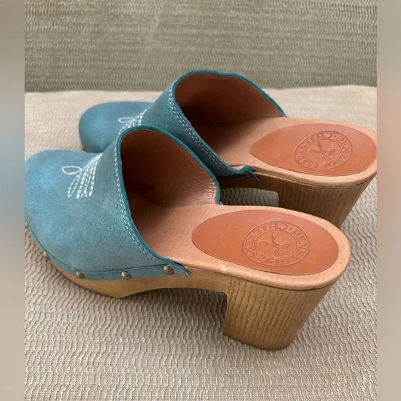 Penelope Chilvers Classic Medium Heeled Suede Clogs EU39
